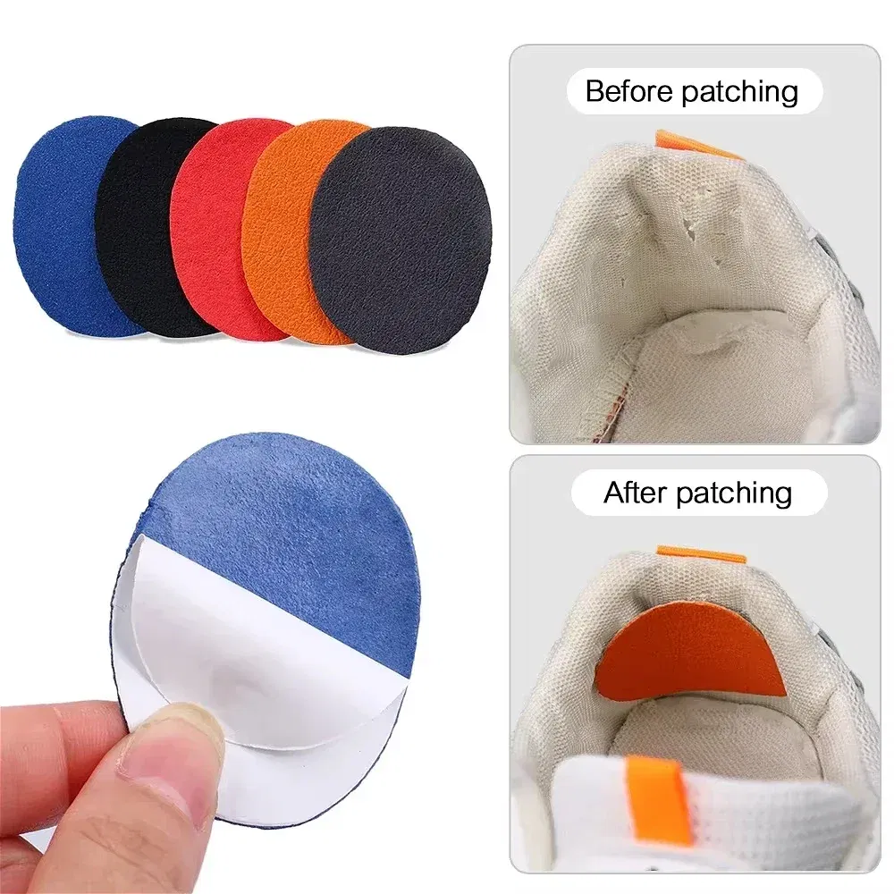 Color: Champagne - 6pcs Heel Wear Repair Shoe Patch Stickers Unisex Anti-Wear Heel Protector Adhesive Patch Repair Shoes Heel Sneakers Protector