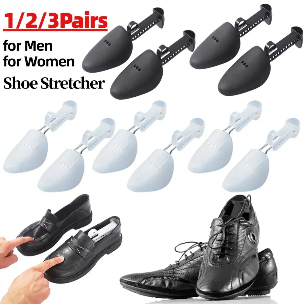 Color: Champagne - 1/2/3Pair Plastic Shoe Stretcher for Men Women Leather Shoes Adjustable Portable Shoe Tree Stretcher Boots Rack Anti-deformation