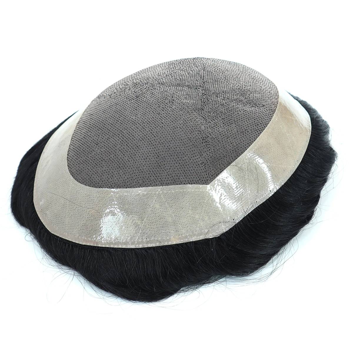 Toupee Color: 1b#, Toupee Density: 130%, Length: 8 inches, Ships From: CN, Toupee Size: 7x9, Toupee Design: free - Hywel 6 Inches Fine Mono Men Toupee Hair Men's Capillary Prosthesis Men's Wigs Replacement System Hair Natural Black Hair Units