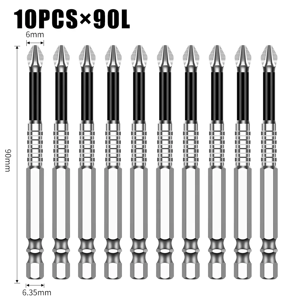 Color: Burgundy - K5 Non-slip High Hardness Bit S2 Strong Magnetic 5A Black Non-slip Cross Head Electric Drill Electric Screwdriver Bit