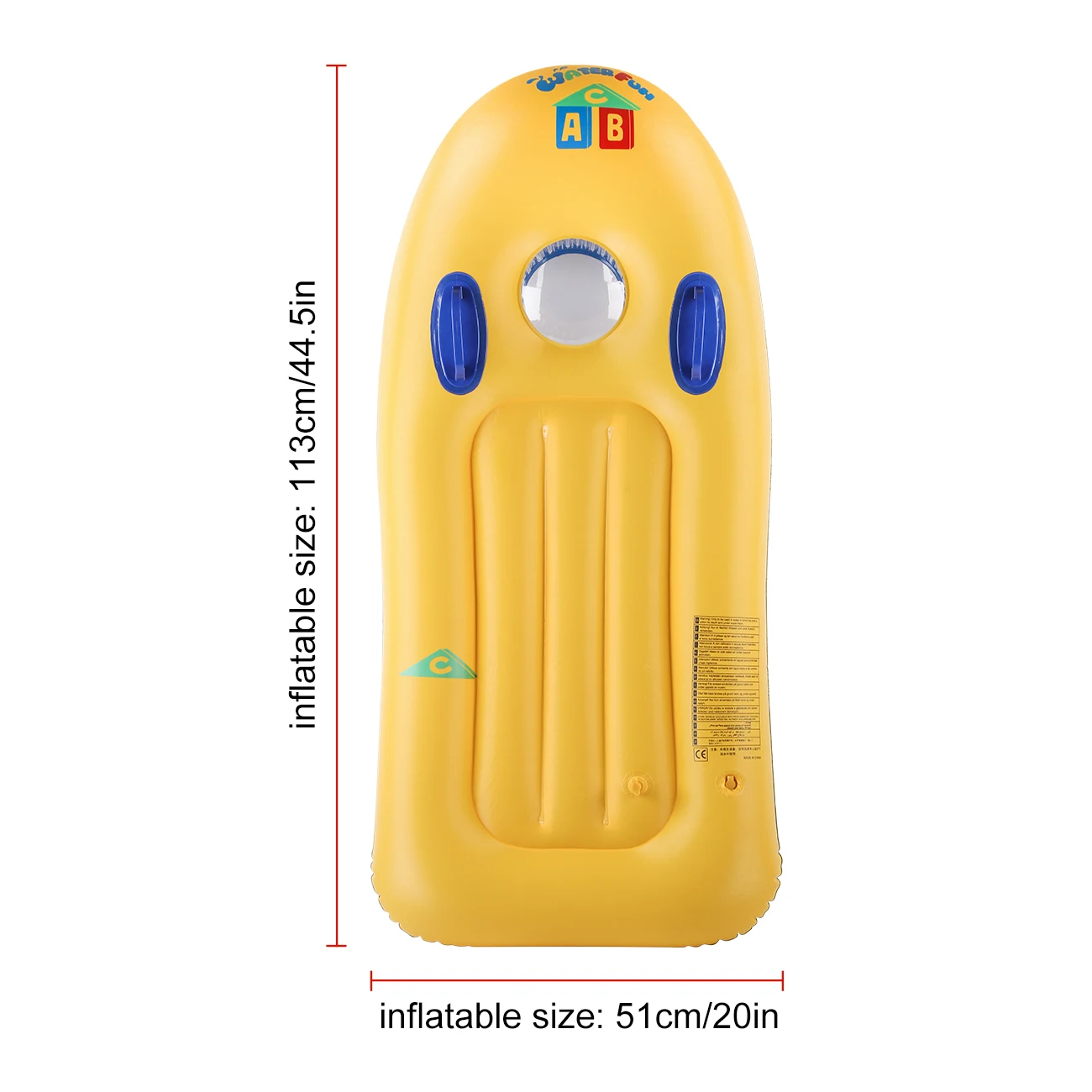 Color: black - 1 Piece Thickened Yellow Adult Surfboard with Safety Handle - Summer Beach Fun & Safe Surfing
