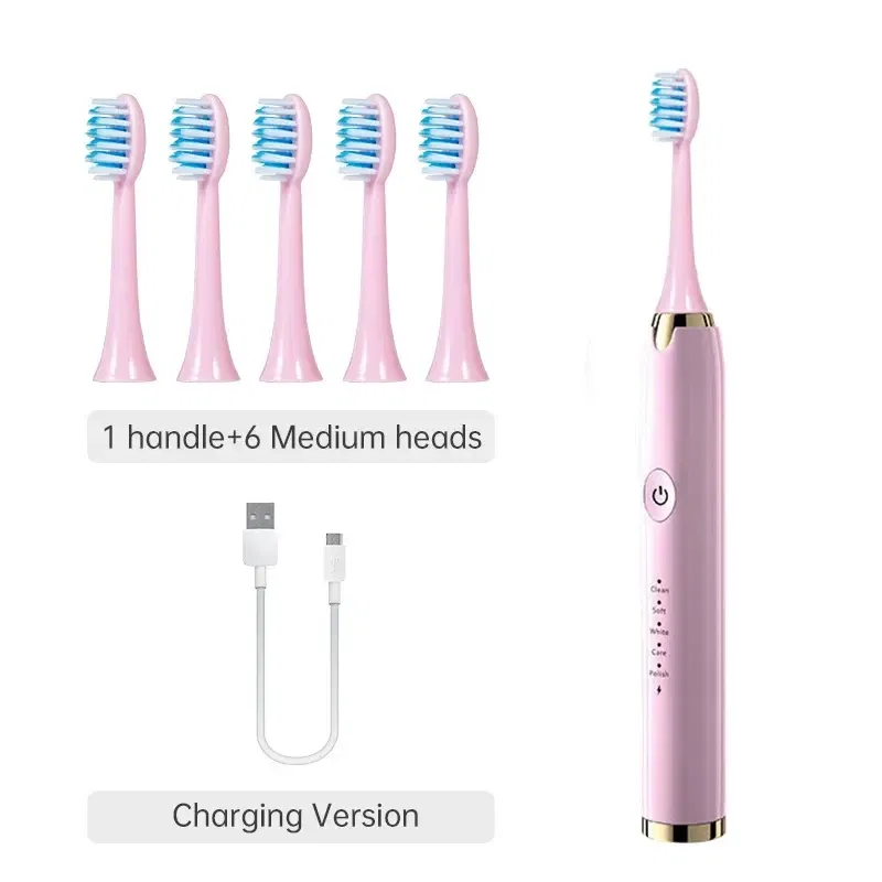 Color: Ivory - Sonic Electric Toothbrush Oral Care Whitening Tooth Brush Rechargeable Automatic Adult IPX7 Waterproof Powerful Smart Toothbrush