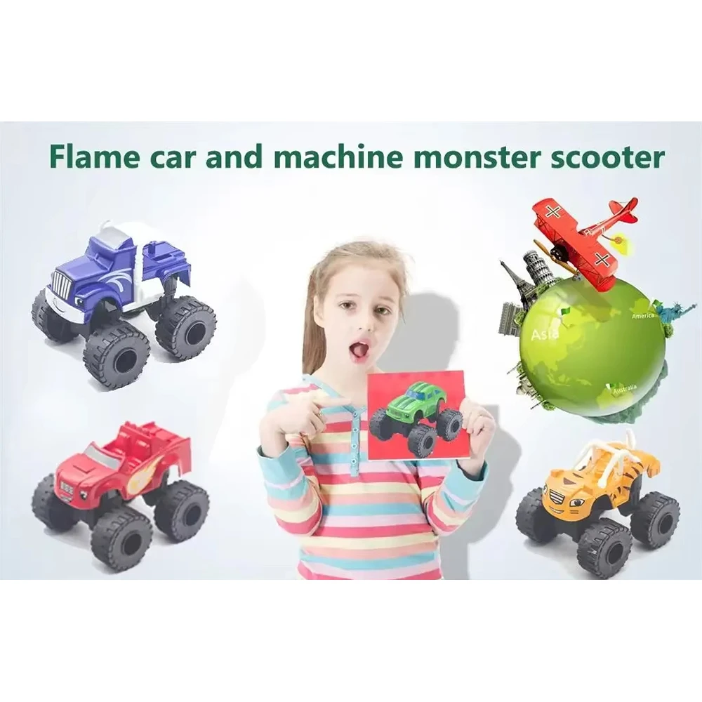 Color: PURPLE - Flame and machine monster Car toys Russian Crusher Truck Vehicles Figure Blaze Toy blaze the monster machines birthday Gifts