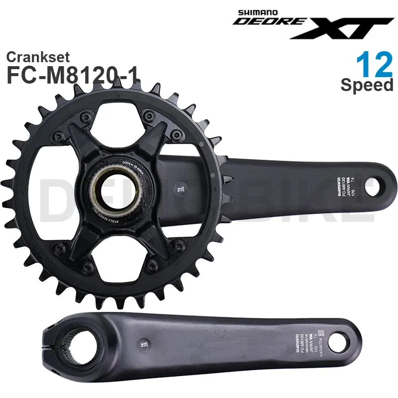 Color: Blue, Crank Length: 175mm, Ships From: CHINA - SHIMANO DEORE XT M8100 12 Speed Crankset FC-M8100-1 FC-M8120-1 30T 32T 34T 170mm 175mm Original parts or with DELIC Chainring