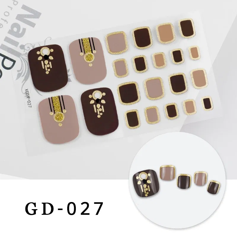 Color: Neo Chrome - Colorful Nail Stickers Foot Shiny Glitter Nails Charms Full Cover Self-Adhesive Nail Polish Stickers for Nails Art