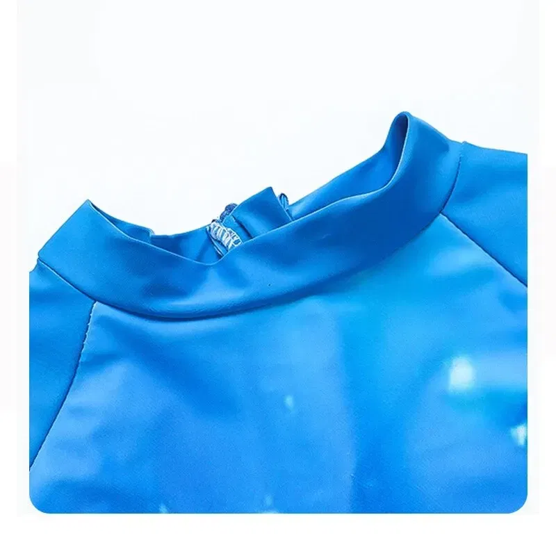 Size: XL, Color: Blue - Children's Summer Bathing Suit One-piece Boys Little Middle Children Cute Cartoon Baby Children Swimming in Hot Springs Special
