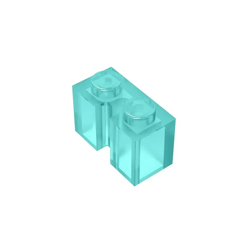 Color: SKY BLUE - Gobricks GDS-798 BRICK 1X2 W. GROOVE compatible with lego 4216 children's DIY Educational Building Blocks Technical