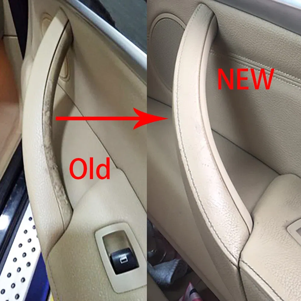 Color: Ivory - Right rudder driving Inner Door Handle For BMW E70 E71 E72 X5 X6 Panel Pull Trim Cover 5141-6969 401 5141 6969 402 Black Beige