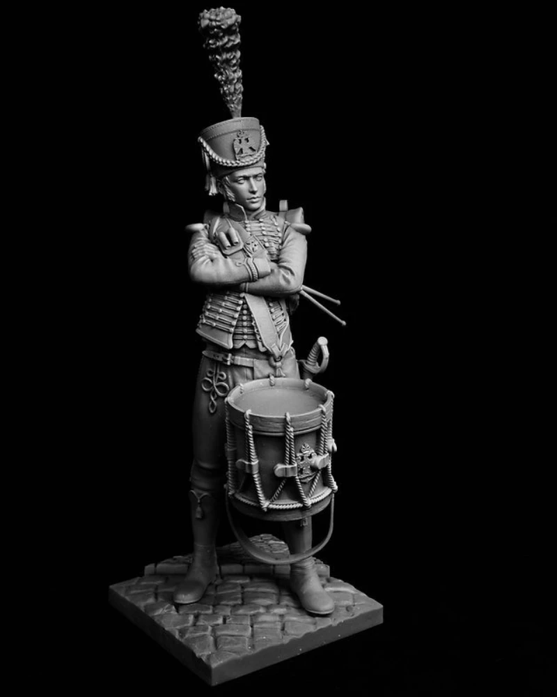 1/16 Scale 120mm DieCast Resin Figure Model Kit Guard Marine Drummer Hobby Miniature Toys Unassembled Unpainted DIY Diorama