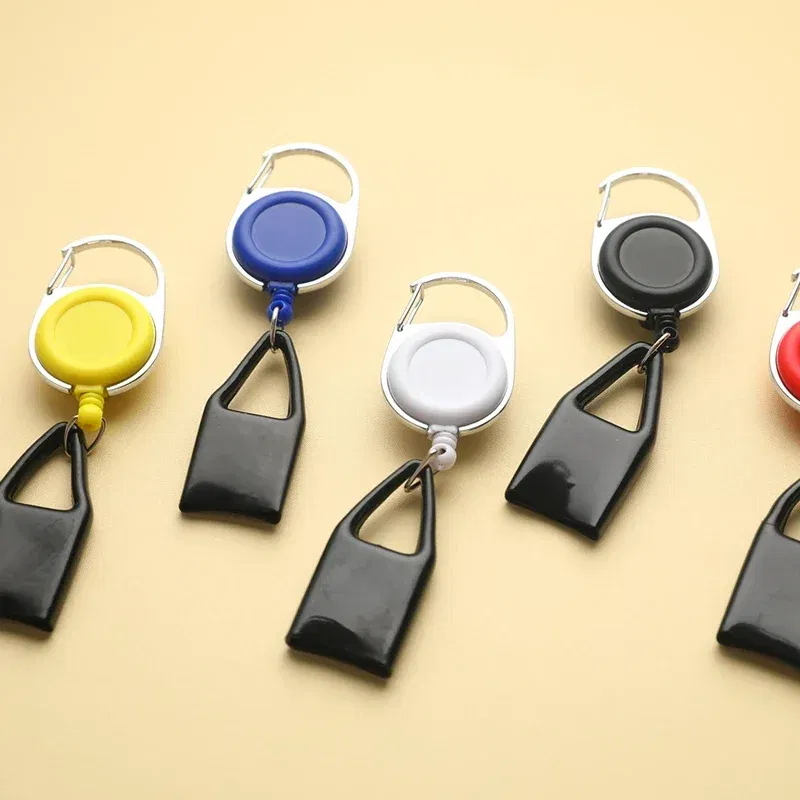 Color: Blue - Silicone Sticker Lighter Leash Safe Stash Clip Retractable Keychain Holder Cover Smoking Accessories Smoke Accesoires