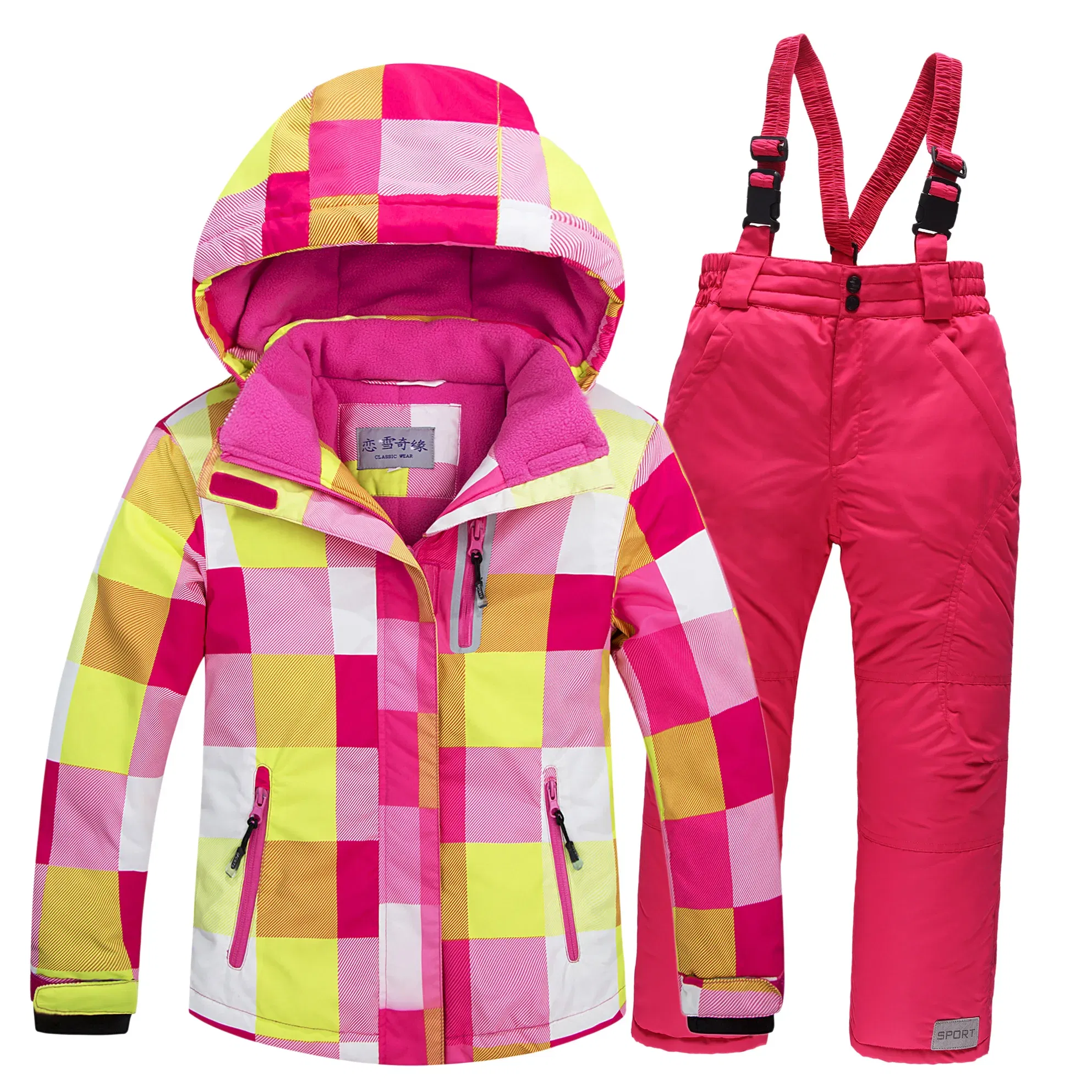 Color: Red, Kid Size: 13 - OLEKID 2025 Russia Winter Children Boy Ski Suit Waterproof Girl Jacket Overalls Snowsuit 3-16 Years Kid Teenage Parka Snow Suit