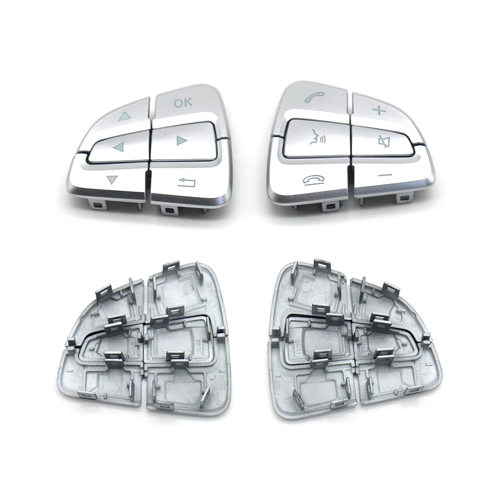 Color: Yellow - Car Steering Wheel Menu Control Switch Buttons For Mercedes Benz A B GLA GLS GLE V Class W176 W246 W156 W166 W292 W117 W218 W231