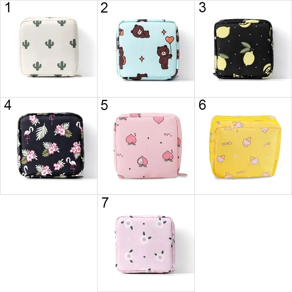 Color: SKY BLUE - Girl Napkin Credit Card Holder Headphone Case Coin Clip Sanitary Bag Change Purse Tamper-Proof Storage Bag Sanitary Mat Bag