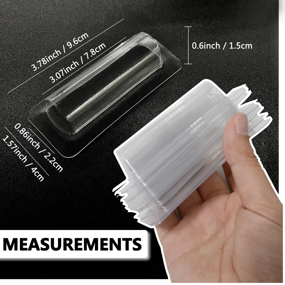 Color: Fluorescence Yellow - 50/100pcs Money Card Holder With Sticker Plastic Dome Lip Balm Waterproof Clear Cash Pouch DIY Gift for Graduation Christmas