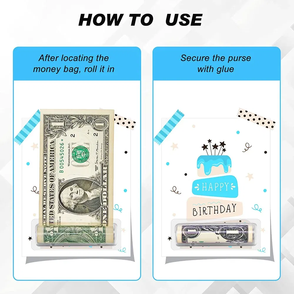 Color: Fluorescence Yellow - 50/100pcs Money Card Holder With Sticker Plastic Dome Lip Balm Waterproof Clear Cash Pouch DIY Gift for Graduation Christmas