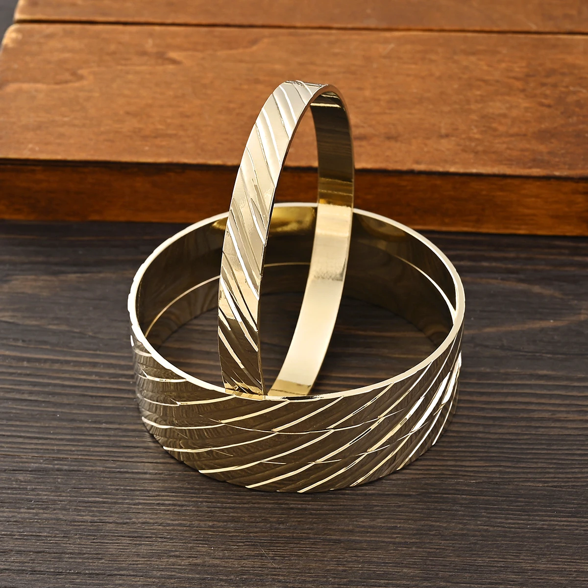 Metal Color: antique silver - Adult Size 4PCS 65MM 9K Gold Color Hig Quality Top Sale Cute Bracelet Jewelry Flower Bangle Girl Birthday Party Gift