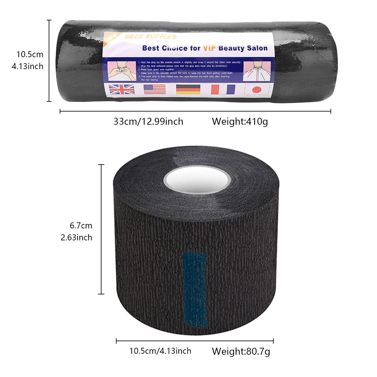 Color: Rose Red - Barbershop 1 Roll Protection Hairdressing Neck Paper Disposable Hair Cutting Accessory Supplies