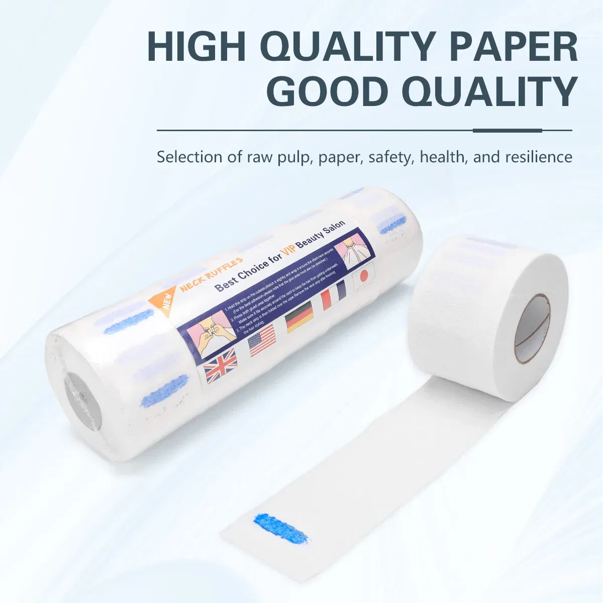 Color: Rose Red - Barbershop 1 Roll Protection Hairdressing Neck Paper Disposable Hair Cutting Accessory Supplies
