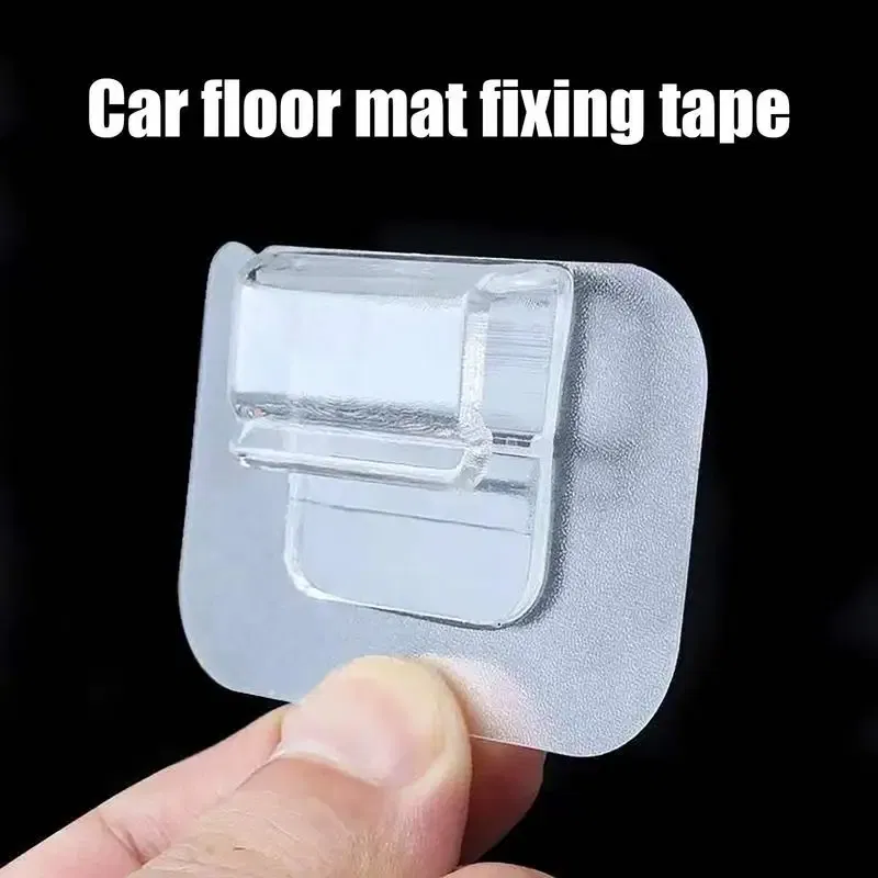 Ships From: CHINA, Color Name: WHITE - Car Floor Mat Clips Self Adhesive Invisible Non-Slip Carpet Clips Universal Mat Fasteners For Prevent Displacement Portable