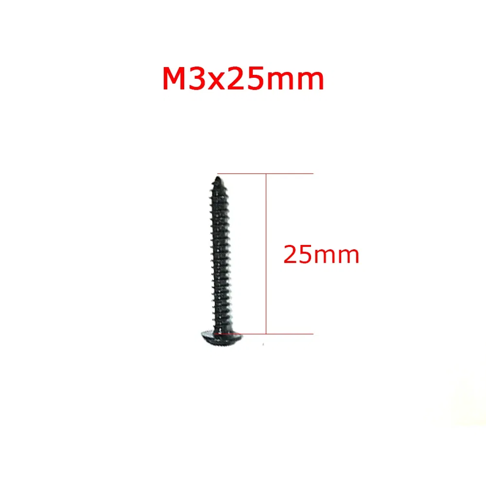Color Name: black - Carbon Black/Silver Steel Phillips Head Self-tapping M4 M5 screws Fits For universal Car Rear Bumper lip Diffuser Installation