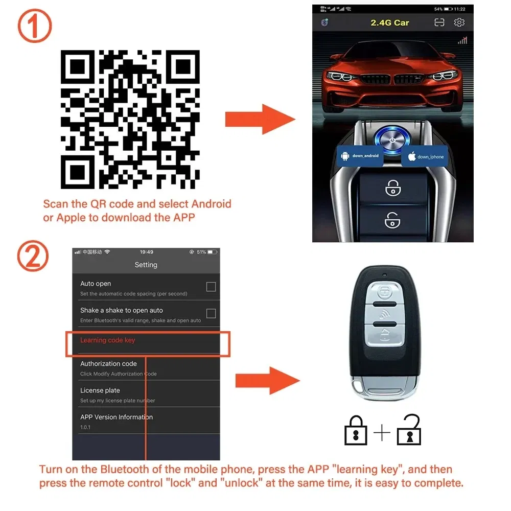 Color: WHITE - Car Intelligent Security Protection Universal Auto Start Stop System Remote Control Engine Ignition Kit Keyless Entry Autostart