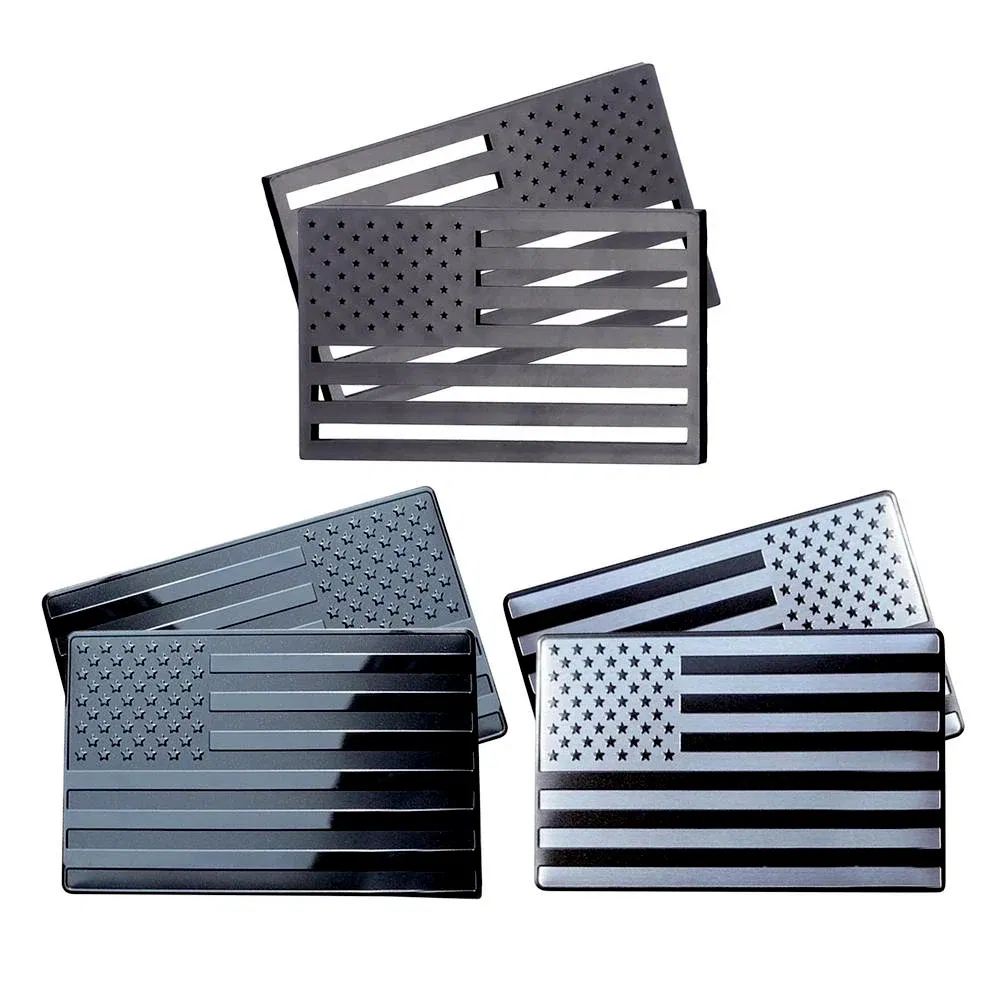 Color: Lavender - 2Pcs/Pair 3D American Flag Sticker Emblem Decals Cut-Out Car Military Patriotic Emblem, Bumper Stickers Decal for Car Truck SUV