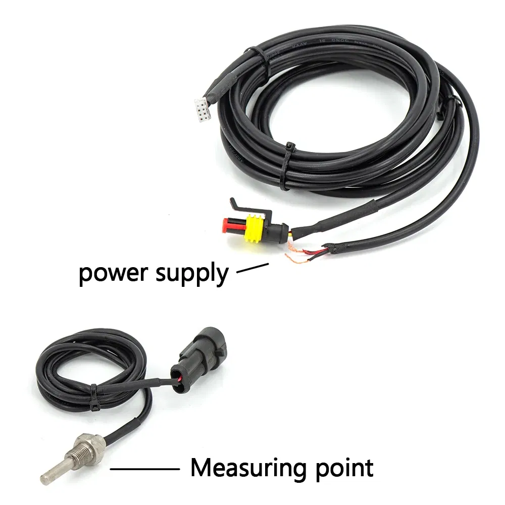 Color: Brown - 52MM 12v Racing Car Ultra-thin Water Temperature Gauge And Water Temp Joint Pipe Sensor Adapter 1/8NPT