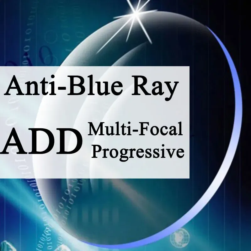 Lenses Color: Emerald Green, Lens Index: 1.61 - Custom a Pair Of Optical Lens Progressive Multi-focus & Anti-blue Light Myopia Presbyopia Scratch-resistant 1.56 1.61 1.67 Index