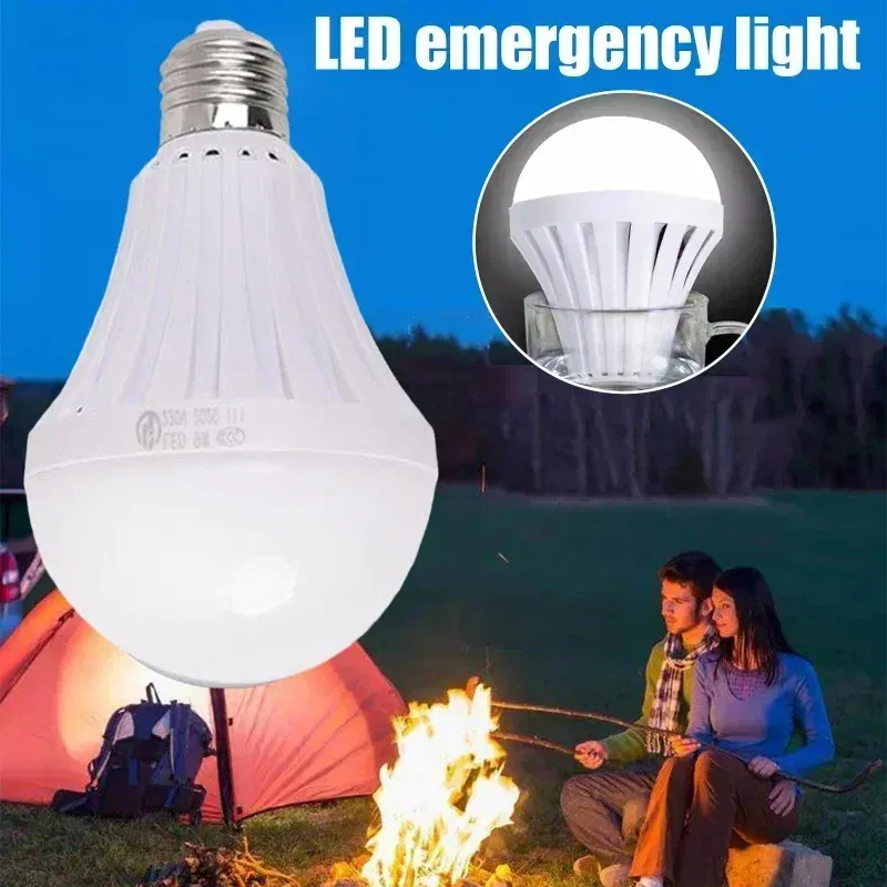 Wattage: 4.5 W, Ships From: CHINA - E27 Energy Saving Intelligent Emergency Rechargeable Lamp Household LED Bulb 15W LED Emergency Light Led Bulb Lighting Lamp