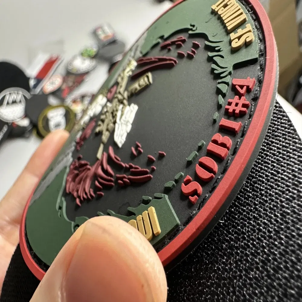 Custom PVC Patches Wholesale 50 Pieces Rubber 2D 3D Logos Tactical Pvc Badges With Hook Loop for Cap Bag Clothes Applique DIY