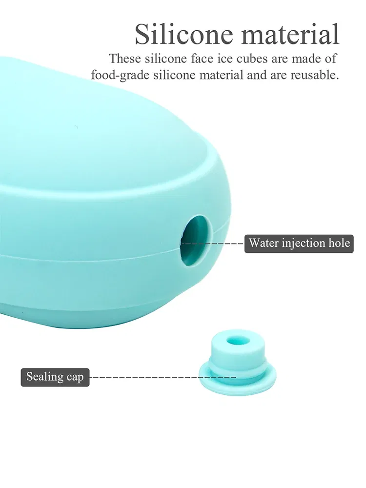 Color: Orange - Silicone Ice Cube Trays Beauty Lifting Ice Ball Face Massager Contouring Eye Roller Facial Treatment Reduce Acne Skin Care Tool