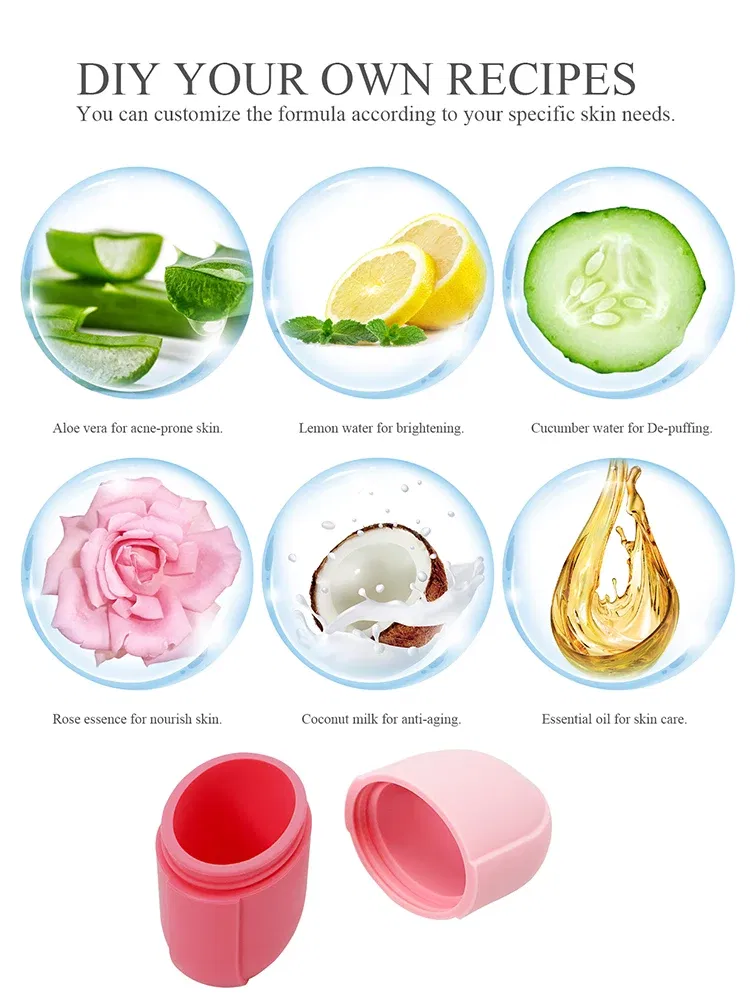Color: Orange - Silicone Ice Cube Trays Beauty Lifting Ice Ball Face Massager Contouring Eye Roller Facial Treatment Reduce Acne Skin Care Tool