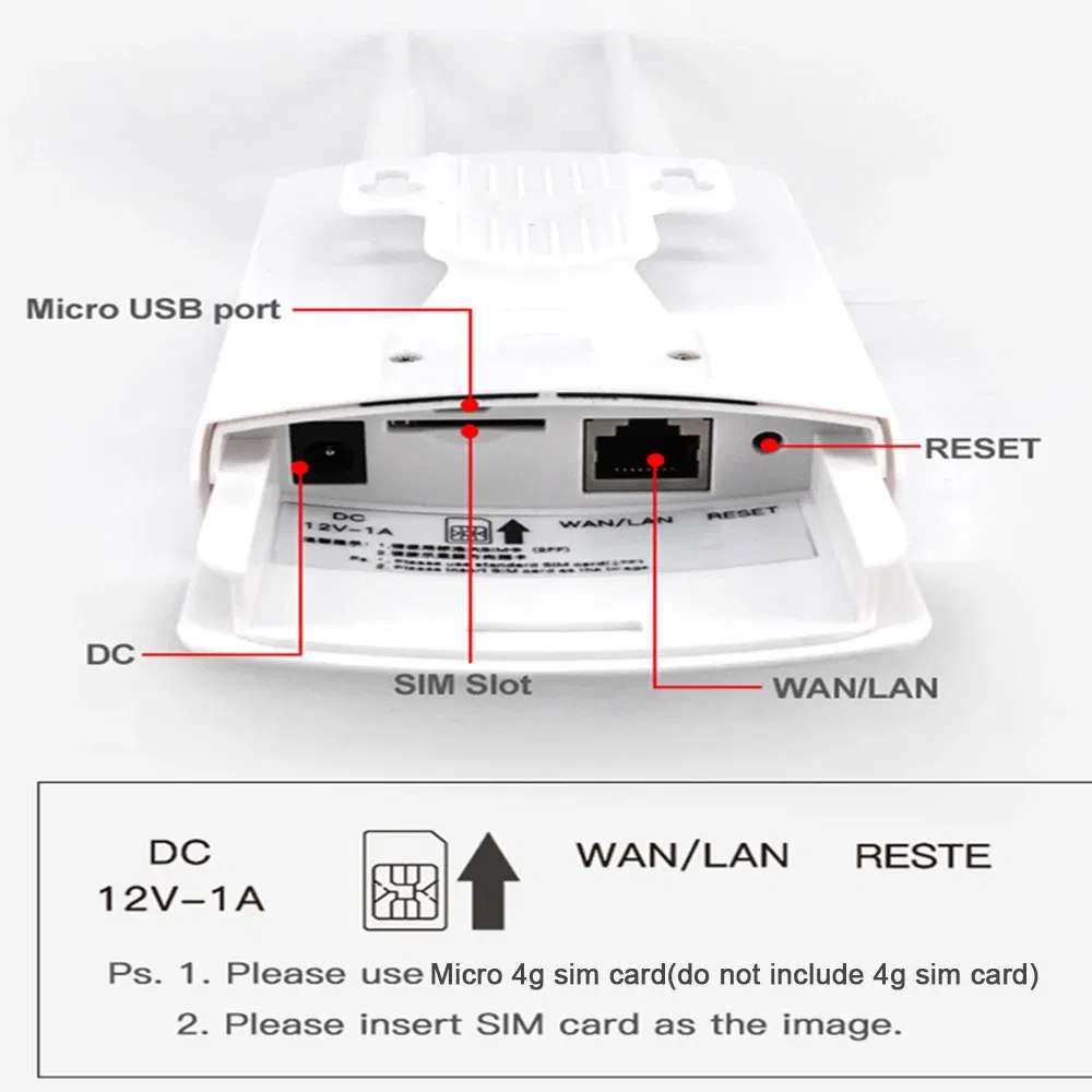 To KuWFi Waterproof Outdoor 300Mbps WiFi Router CAT4 4G LTE Routers 3G/4G SIM Card Router Modem for IP Camera/Outside WiFi