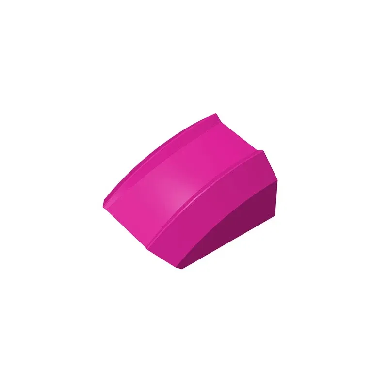 Color: plum - Gobricks GDS-1015 Slope, Curved 2 x 2 Lip compatible 30602 47904 pieces of children's DIY