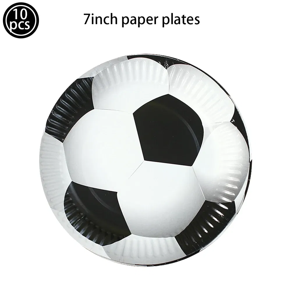 Color: Deep Sapphire, Capacity: 480ml - Soccer Party Disposable Tableware Paper Plates Cups Napkins Football Party Supplies Soccer Birthday Party Decoration