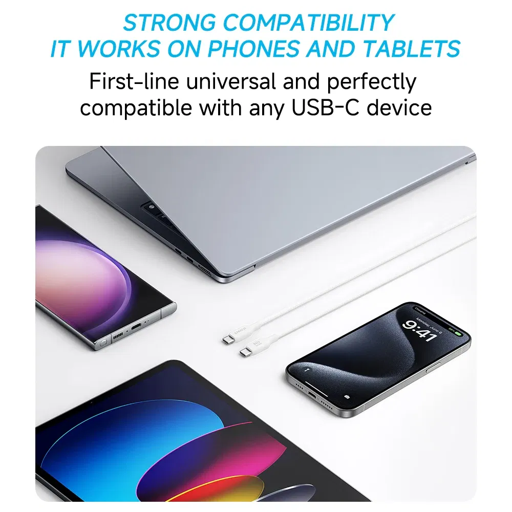 Length: 1.8m, Color: WHITE - Anker 240W USB-C to USB-C Cable Bio-based Nylon Braided Data Cable Environmentally For iPhone 15 iPad Pro MacBooks Android