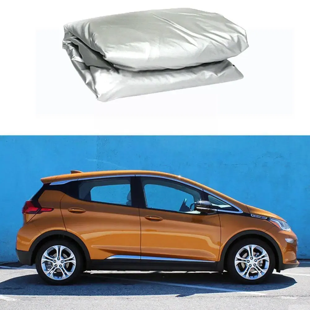 Color Name: WHITE, Ships From: CHINA - Universal Half Car Cover Shade Cover Outdoor Reflection Aluminum Film Waterproof Auto Cover For Sedan Hatchback Suv E2p5