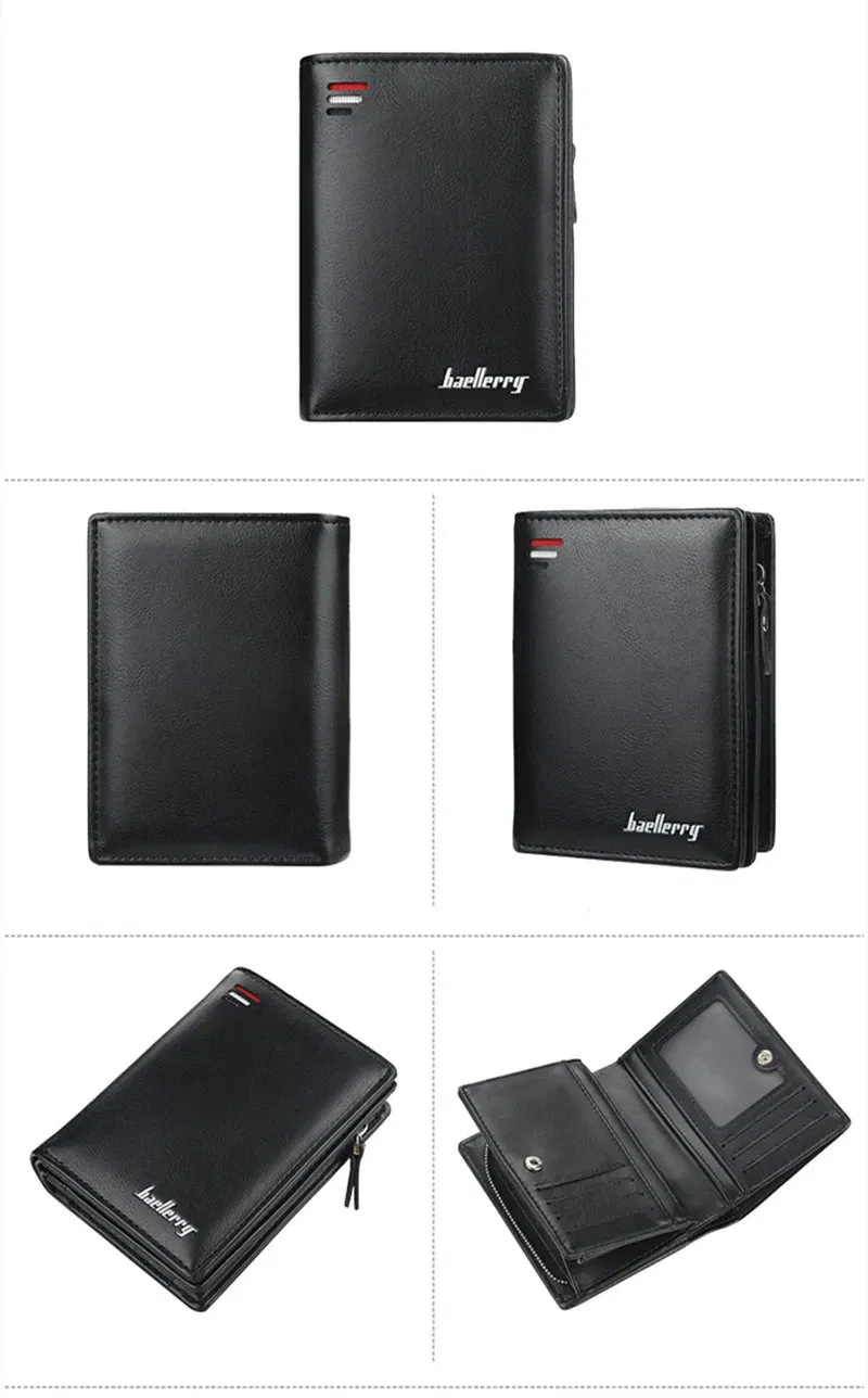 Color: Blue - 2025 New Wallet Short Wallet Hot Sale Retro Multi-card Short Wallet Multifunctional PU Waterproof Wallet Coin Clip Wallet