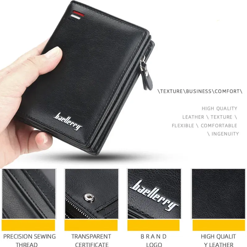 Color: Blue - 2025 New Wallet Short Wallet Hot Sale Retro Multi-card Short Wallet Multifunctional PU Waterproof Wallet Coin Clip Wallet