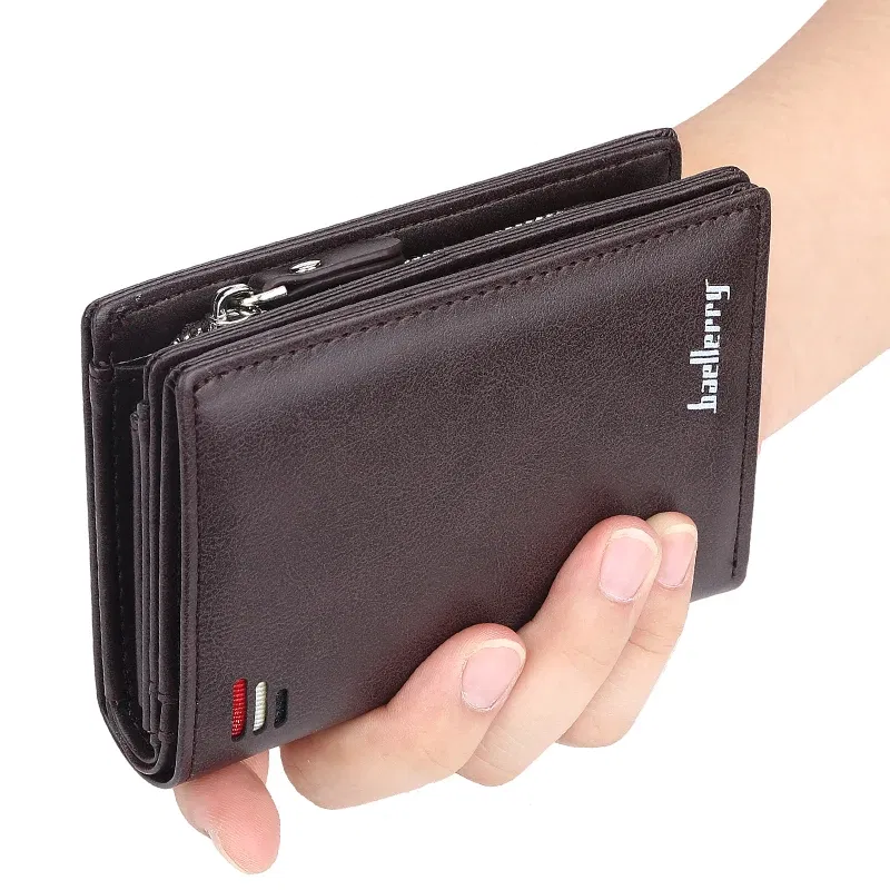 Color: Blue - 2025 New Wallet Short Wallet Hot Sale Retro Multi-card Short Wallet Multifunctional PU Waterproof Wallet Coin Clip Wallet