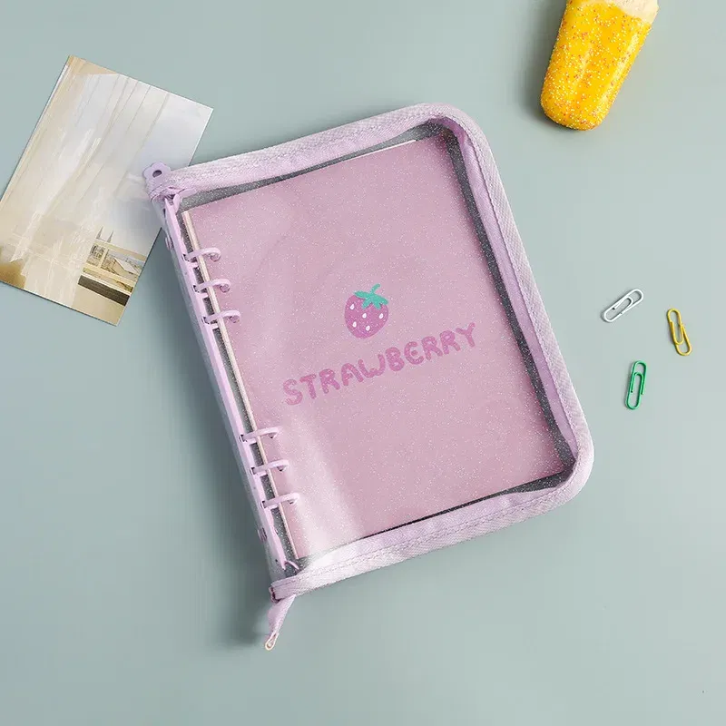 Color: Burgundy, Size: A6 - New Arrival 2023 Cute A5/A6 My Journal Agenda Notebook & DIY Photocard Binder Organizer Gift Book School Stationery