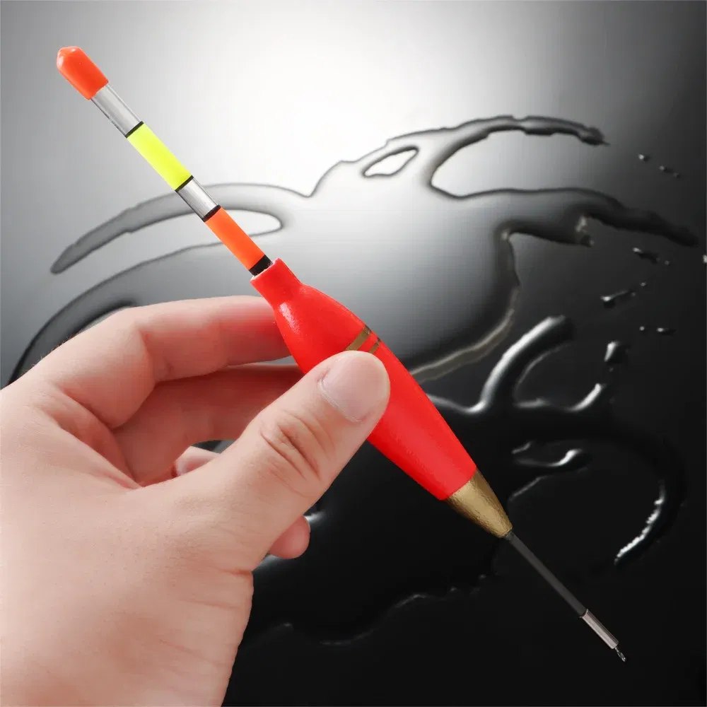 Color: Burgundy - 5g/8g/10g/15g/20g/30g EVA Foam Luminous Fishing Float High Quality Plastic Long Vertical Night Lighting Fishing Floats Bobber