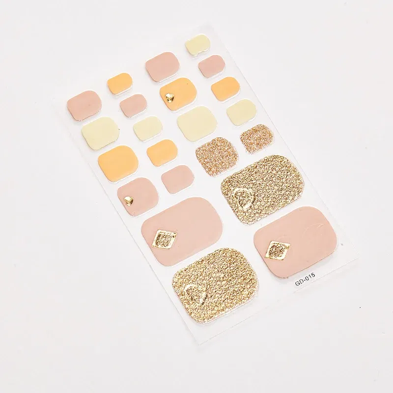 Color: Lavender - 22 Tips/Sheet Nail Tape Loveliness Nail Art Stickers Designed Nailart Sticker Nail Strips Designer Nail Decals Nailart Shiny