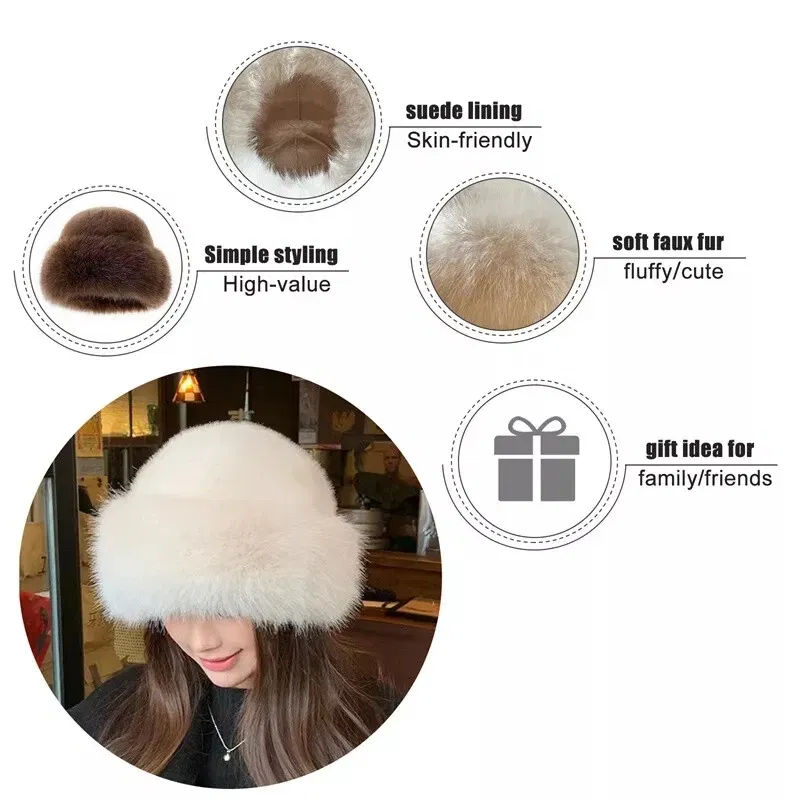 Color: green - Warm Warm Hat Casual Plush Fluffy Plush Cap Versatile Solid Hat for Holiday Season
