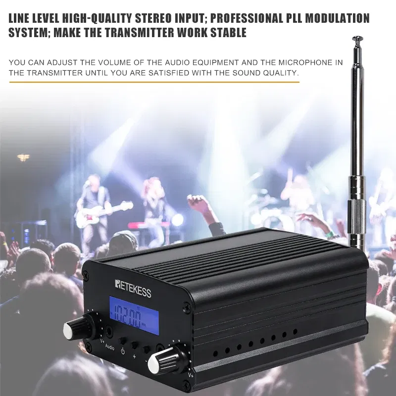 Color: Black, Ships From: CHINA - Retekess TR509 Wireless FM Broadcast Transmitter Stereo Radio Station Campus Amplifier AUX Input For Drive-in Church Cinemas