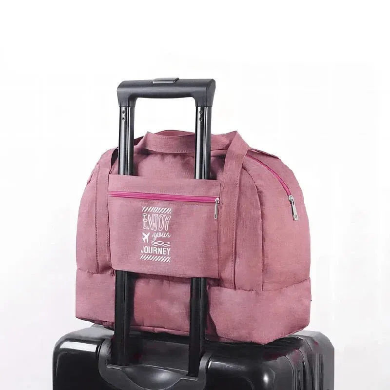 Color: Brown - Double-Layer Waterproof Travel Bag for Gym & Swimming -Portable Handheld Dry/Wet Separation Cosmetic Toiletry Storage Unisex Bag