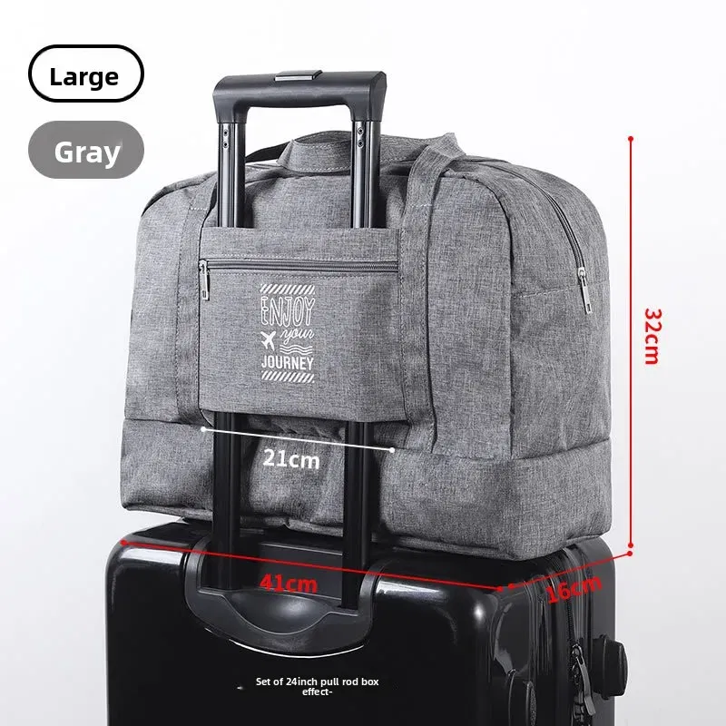 Color: Brown - Double-Layer Waterproof Travel Bag for Gym & Swimming -Portable Handheld Dry/Wet Separation Cosmetic Toiletry Storage Unisex Bag