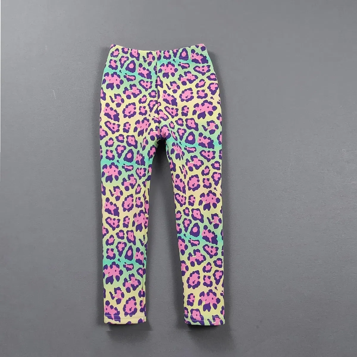 Color: army green, Kid Size: 3T - 2-11Y Girls' Pants Autumn and Winter Slim Fit Warm Bottom Pants Thickened Velvet Printed Children's Pants Baby Casual Pants