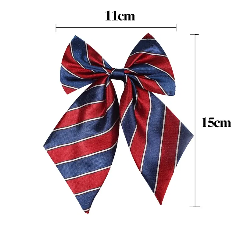 Color: WHITE - Striped Ladies Bowtie Classic Shirts Bow Tie For Women Business Wedding Bowknot Plaid Bow Ties Butterfly Girls Suits Bowties