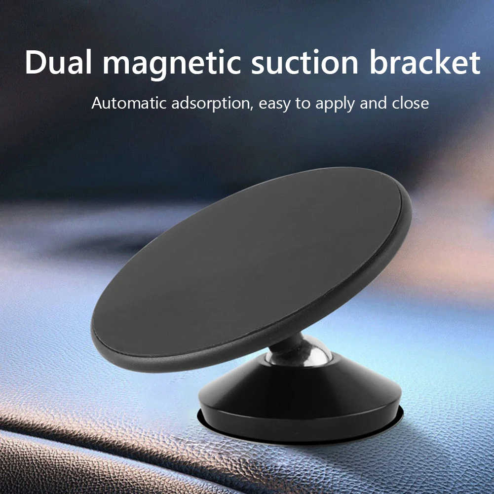 Color: Sky Blue - Double-sided Magnetic Metal Phone Holder For Magsafe Dual Magnet Phone Mount Stand Universal GPS Mobile Phone Mount for iPhone